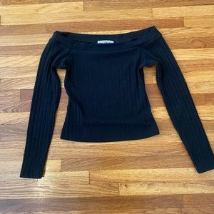 Showpo Off Shoulder Ribbed Shirt